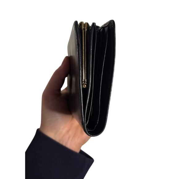 Vintage Coach Buffalo Leather Wallet Black Bifold Coin Pouch ID Slot Classic - Picture 12 of 14